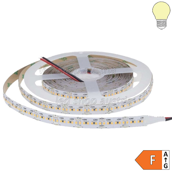 LED Strip 24V 2216SMD 24W/m 300LED/m CRI>93 5m Rolle selbstkl. warmweiß