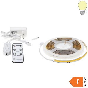 SET: LED COB Streifen digital 24V 8W/m warmweiß 5m inkl. Steuerung und Netzteil