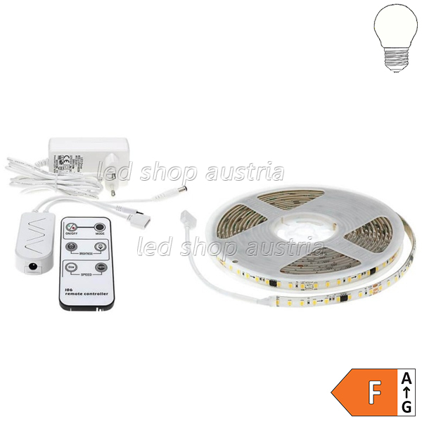 SET: LED Streifen digital 12V 4,8W/m neutralweiß IP65 5m inkl. Steuerung und Netzteil