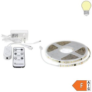 SET: LED Streifen digital 12V 4,8W/m warmweiß IP65 5m inkl. Steuerung und Netzteil
