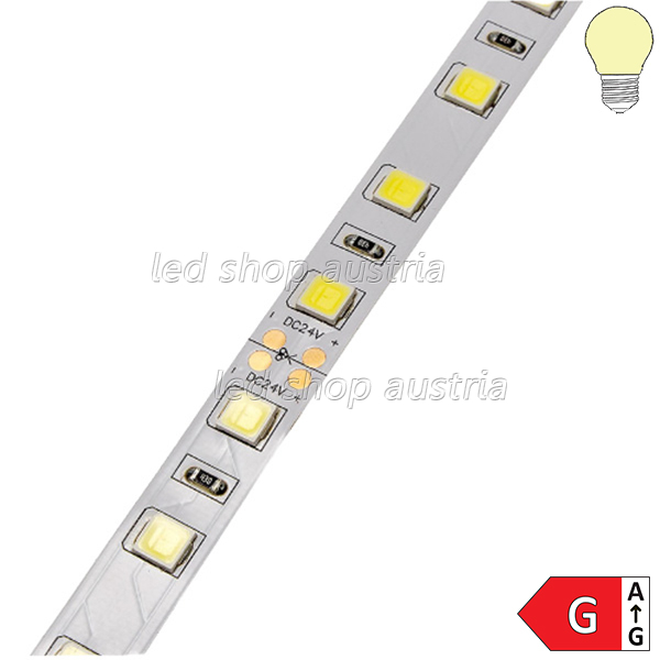 LED Strip 24V 5054SMD 16W/m 60LED/m 5m Rolle selbstkl. warmweiß