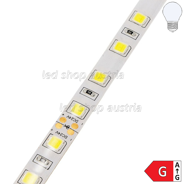 LED Strip 24V 5054SMD 16W/m 60LED/m 5m Rolle "wasserfest" IP65 kaltweiß