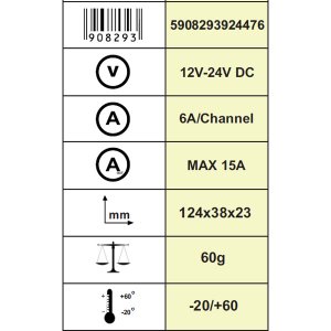 LED RGB-W-WW, CCT und Single Color Universal Receiver (5 in 1)