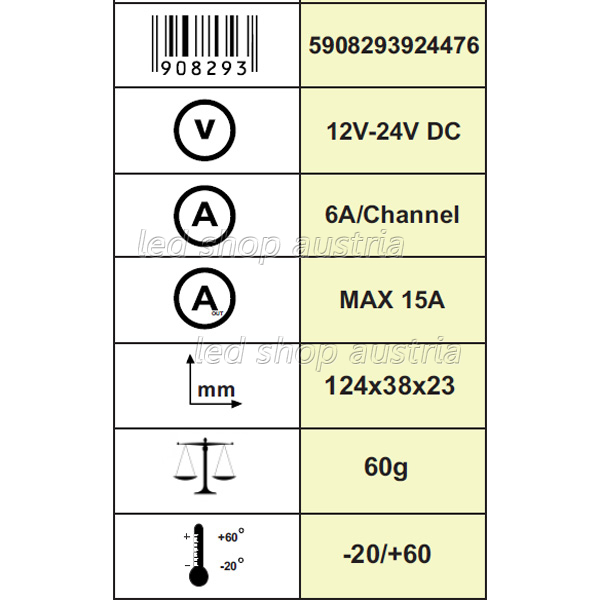 LED RGB-W-WW, CCT und Single Color Universal Receiver (5 in 1)