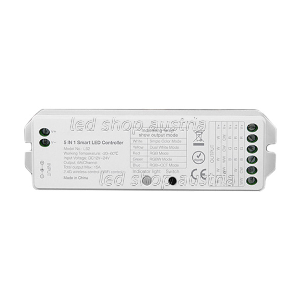 LED RGB-W-WW, CCT und Single Color Universal Receiver (5 in 1)