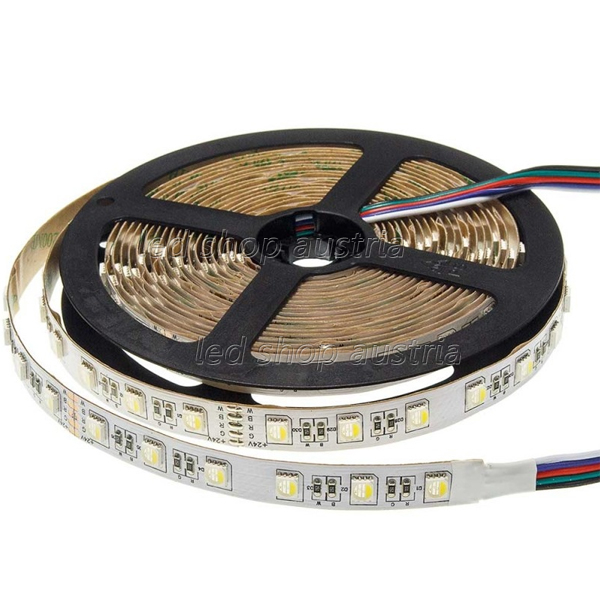 (Bild für) LED Strip 24V Professional RGB-WW 60LED/m 5m Rolle selbstklebend