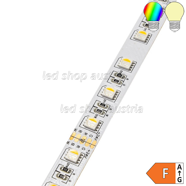 (Bild für) LED Strip 24V Professional RGB-WW 60LED/m 5m Rolle selbstklebend