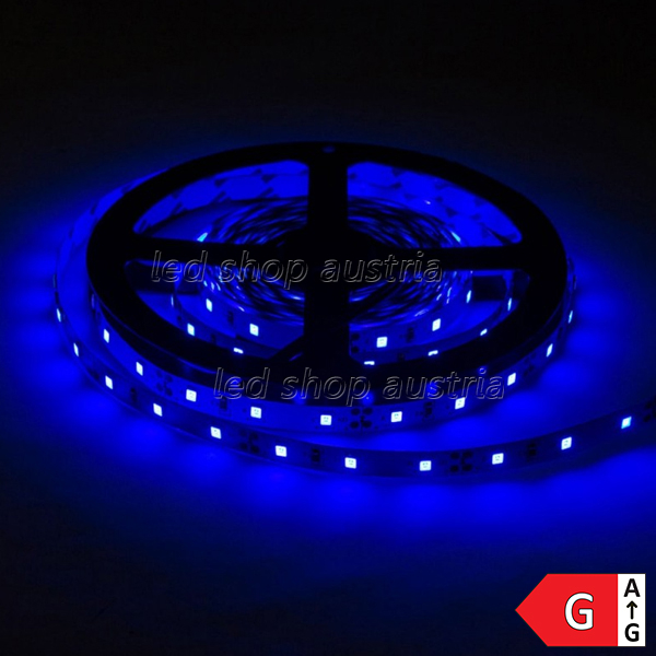 (Bild für) LED Strip 12V 3528 60LED/m blau 5m Rolle selbstklebend