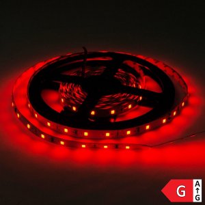 LED Strip 12V 3528 60LED/m rot 5m Rolle selbstklebend IP65