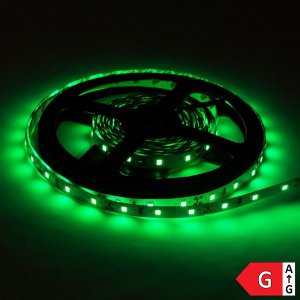 LED Strip 12V 3528 60LED/m grün 5m Rolle selbstklebend IP65