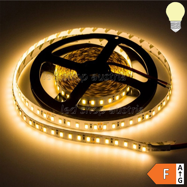 LED Strip 24V 3528 120LED/m 5m Rolle selbstklebend warmweiß