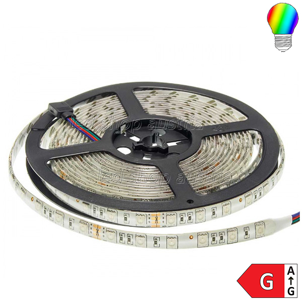 LED Strip 24V 5050SMD 60LED/m RGB 5m Rolle "wasserfest"