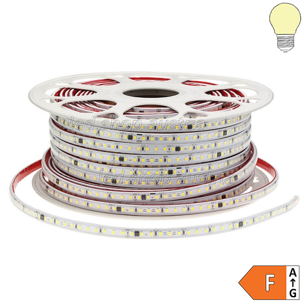 230V Outdoor LED Strip 9W/m 120 SMD 2835 1m warmweiß