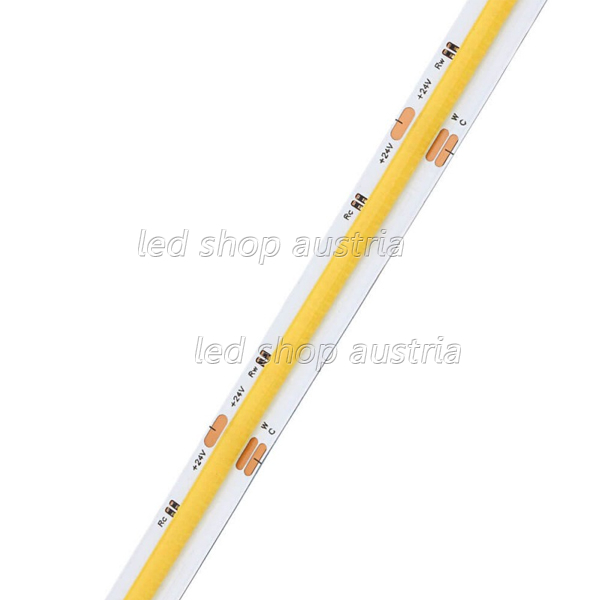 (Bild für) CCT LED COB Strip 24V 640LED/m 16W/m 3000K-6000K 5m Rolle selbstklebend