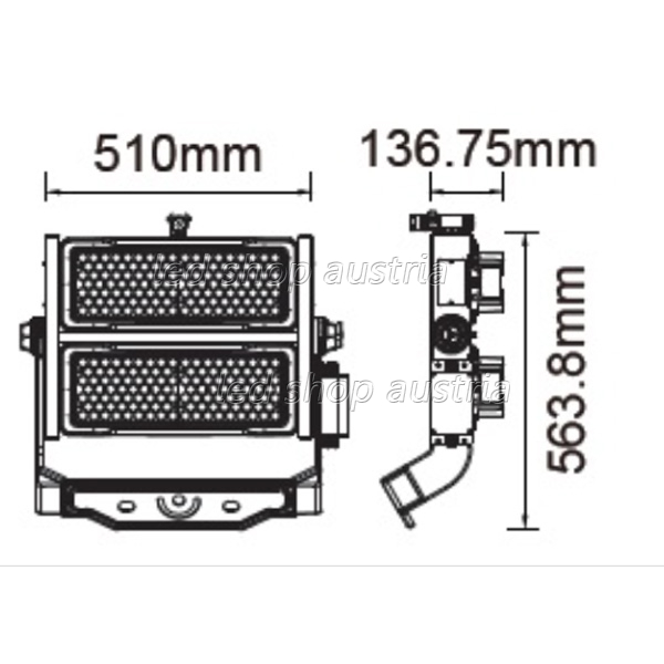 Premium SMD LED Fluter 500W 60° Abstrahlwinkel Samsung LED neutralweiß