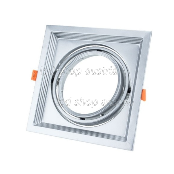 Einbaurahmen für LED AR111 Rechteckig Schwenkbar 1 Spot Weiß 2er Packung