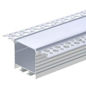 LED Profil Typ Oh eloxiert mit opaler Abd. Trockenbau SET 2m