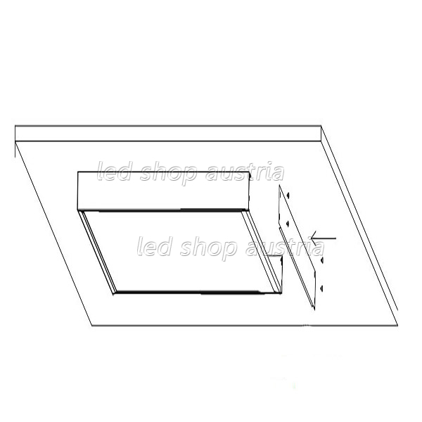LED Panel Aufbau-/Abhängerahmen 30x120cm