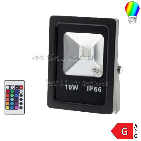 RGB LED Fluter 10W dimmbar inkl. IR Fernbedienung