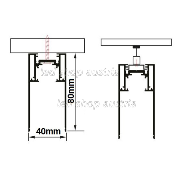 48V Stromschiene R35 Magnetic Line schwarz 1m