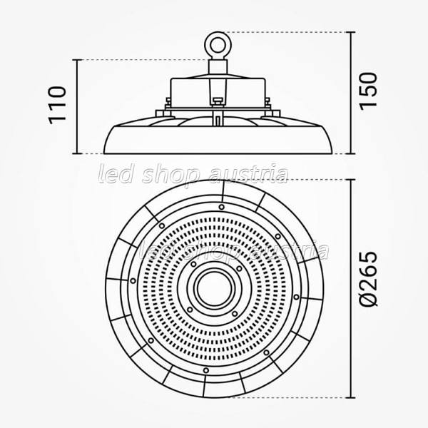 100W Hallenleuchte Premium HL IP65 neutralweiß