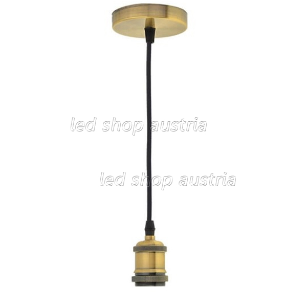 LED Pendelleuchte Vintage E27 Messing OP