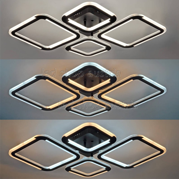(Bild für) 50W LED Deckenleuchte schwarz CCT