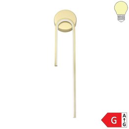 10W LED Wandleuchte gold satiniert warmweiß