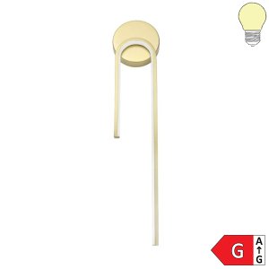 10W LED Wandleuchte gold satiniert warmweiß
