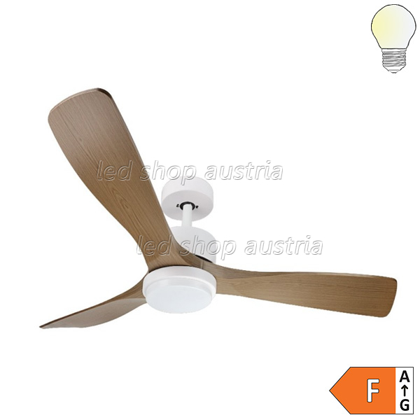 (Bild für) 18W LED Deckenventilator Eiche hell weiß CCT