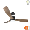18W LED Deckenventilator Nuss schwarz CCT