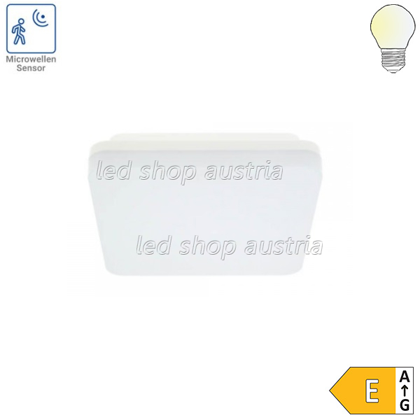 (Bild für) LED Aufbauleuchte 18W quadratisch mit Bewegungsmelder IP54 CCT