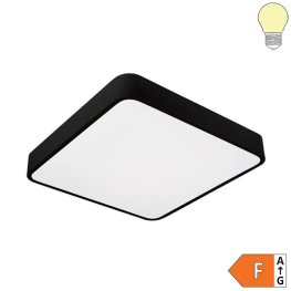 30W LED Deckenleuchte quadratisch schwarz warmweiß
