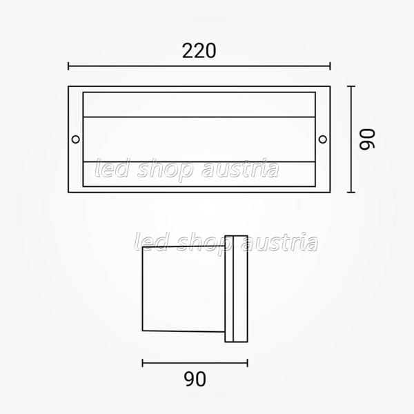 (Bild für) Wandleuchte mit E27 Fassung grau V3 IP54