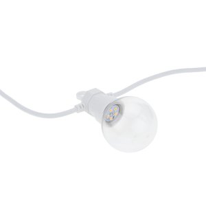 Lichterkette weiß inkl. LED Birnen 10Stk. 8 Meter IP65 warmweiß