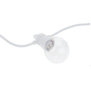 Lichterkette weiß inkl. LED Birnen 20Stk. 13 Meter IP65 warmweiß