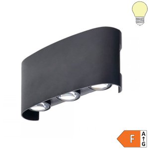 6W LED Wandleuchte schwarz Up-Down warmweiß