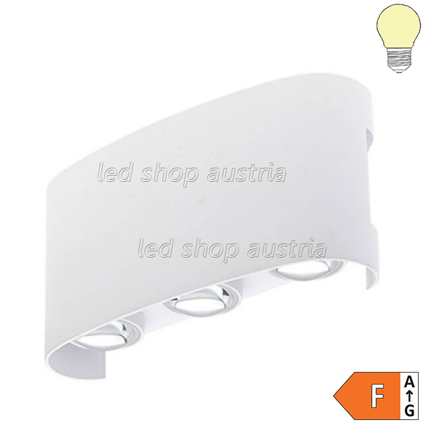 (Bild für) 6W LED Wandleuchte weiß Up-Down warmweiß