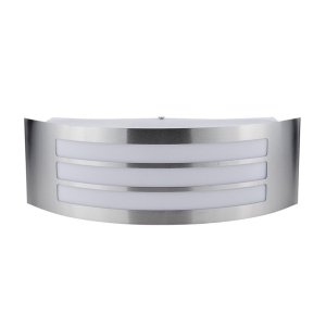 LED Außen- Wandleuchte 1x E27 Edelstahl Stripes