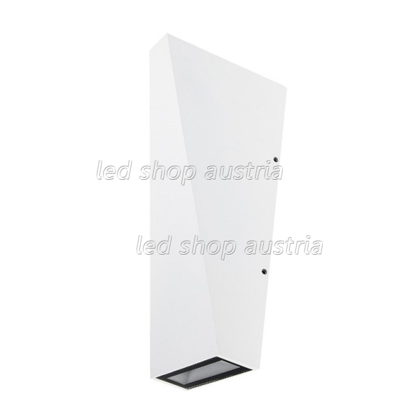 (Bild für) 6W LED Außen- Wandleuchte Trapez Up-Down weiß warmweiß