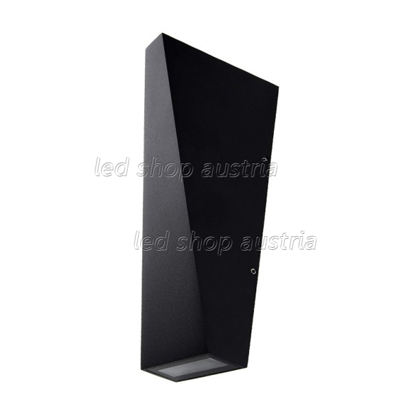 (Bild für) 6W LED Außen- Wandleuchte Trapez Up-Down schwarz warmweiß