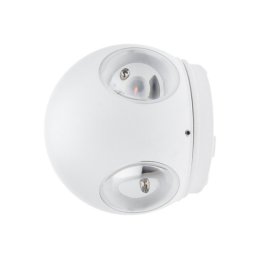 4W LED Außen- Wandleuchte Kugel 4 Leuchtrichtungen weiß neutralweiß