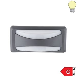 12W LED Außen- Wandleuchte rechteckig warmweiß