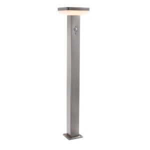 4.4W LED Solar Gehwegleuchte mit PIR Sensor eckig INOX IP44 warmweiß