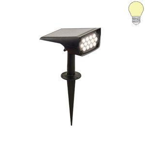 2W LED Solarspot mit Erdspieß IP65 warmweiß