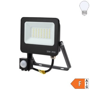 LED SMD Fluter mit Bewegungsmelder 120° schwarz 30W kaltweiß
