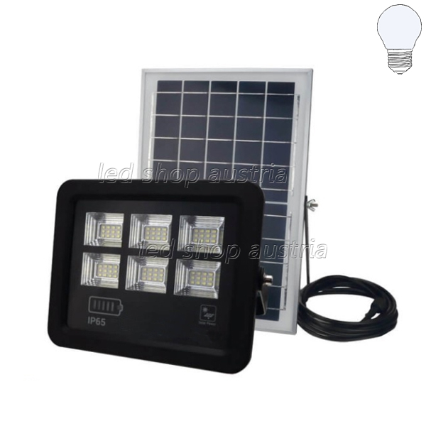 (Bild für) LED SMD Fluter SOLAR 12W 900LM inkl. SOLAR Panel und FB