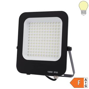 LED SMD Fluter schwarz 90° Abstrahlwinkel 100W warmweiß