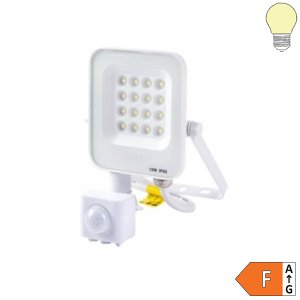 LED SMD Fluter mit Bewegungsmelder 90° weiß 10W warmweiß