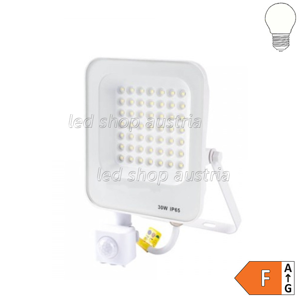 (Bild für) LED SMD Fluter mit Bewegungsmelder 90° weiß 30W neutralweiß
